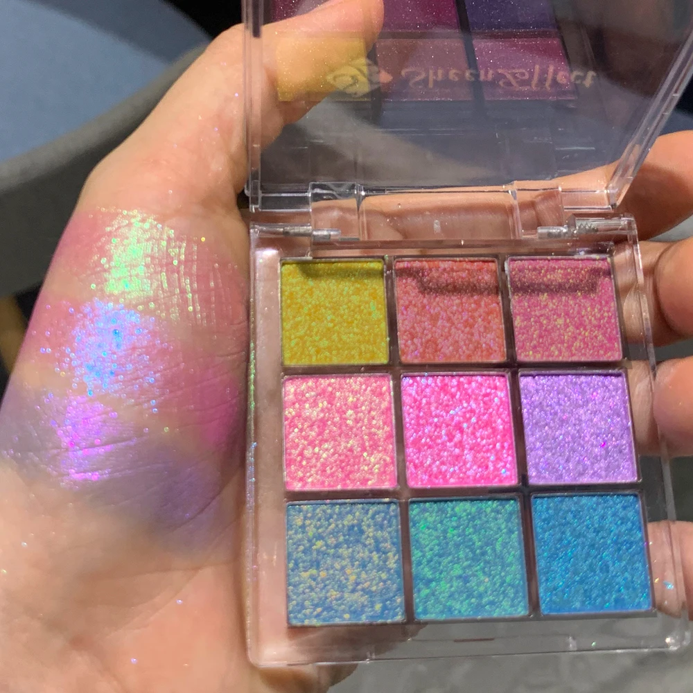 Sheeneffect Chameleon Chrome Eyeshadow Palette 9 Colors High End makeup Cosmetics 3