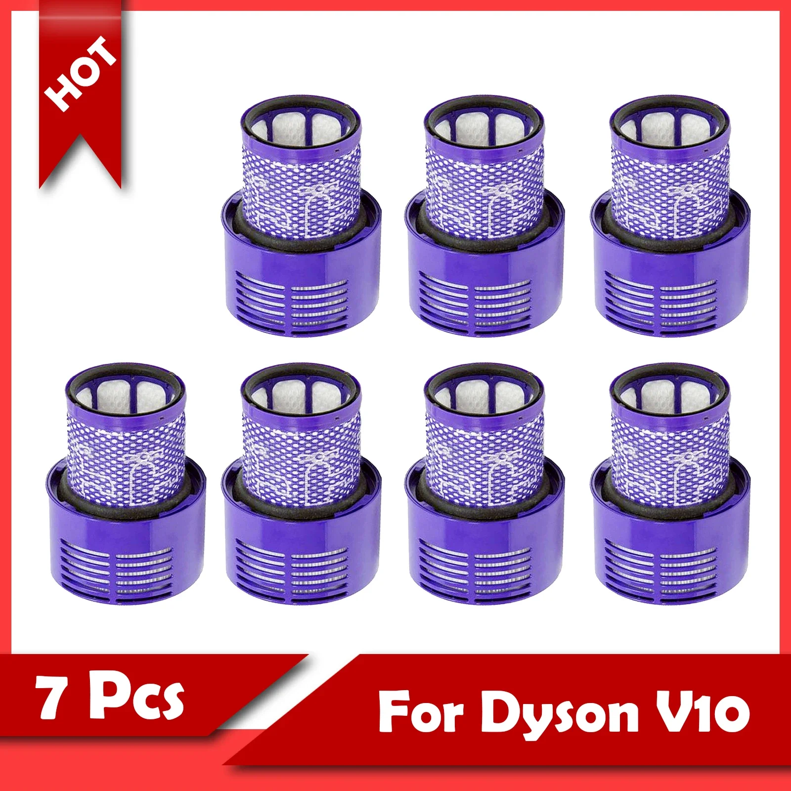 

7 pcs For Dyson V10 HEPA Filter Compatible with Dyson Vacuum Replacement Filters