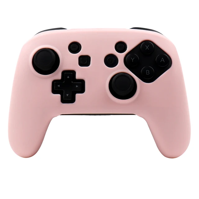 Coque de protection rose en Silicone souple pour manette de jeu