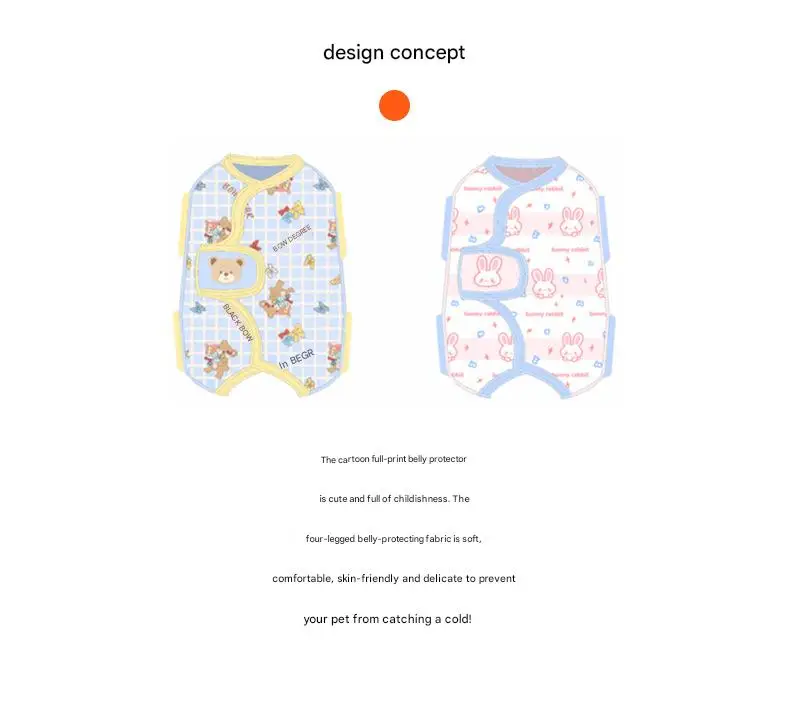 Description Picture 3 of itemCat Weaning Clothes Cute Sterilization Suit Protect Belly Clothing For Dogs Cats Anti-lick Recovery Clothing Pet Care Clothes