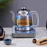220V electric kettle automatic water kettle 1.2l/1.5L stainless steel desktop borosilicate glass tea maker 1