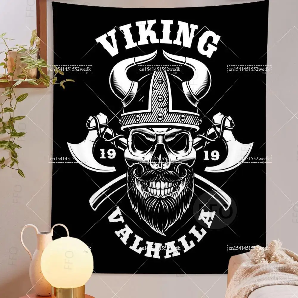 Firelife Wikinger Runen Wandteppich – Aus Polyester, Größen Von 100x150 Cm Bis 230x150 Cm, Als Wandbehang Oder Decke