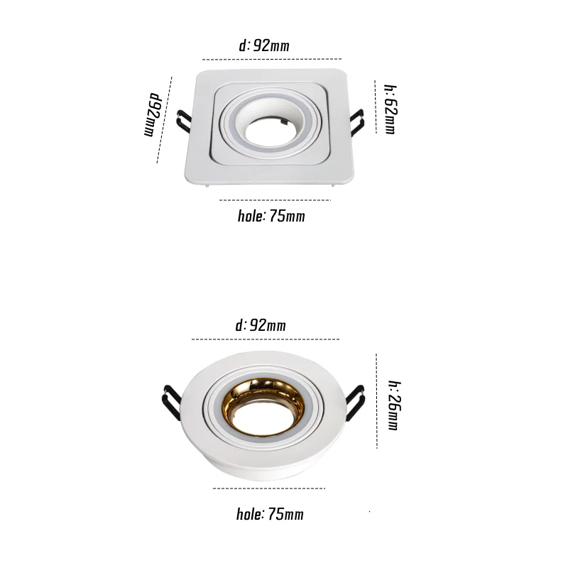오목한 마운트 프레임 GU10 MR16 램프 거치대 욕실 스폿 조명 브래킷 소켓 램프 거치대 소켓 피팅 스폿 조명 고정장치