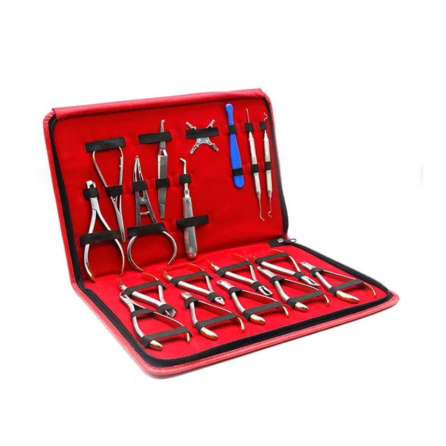 Dental Orthodontics 18pcs Orthodontic pliers Distal End Cutter Plier Bracket Brace Remover Plier Dental instruments