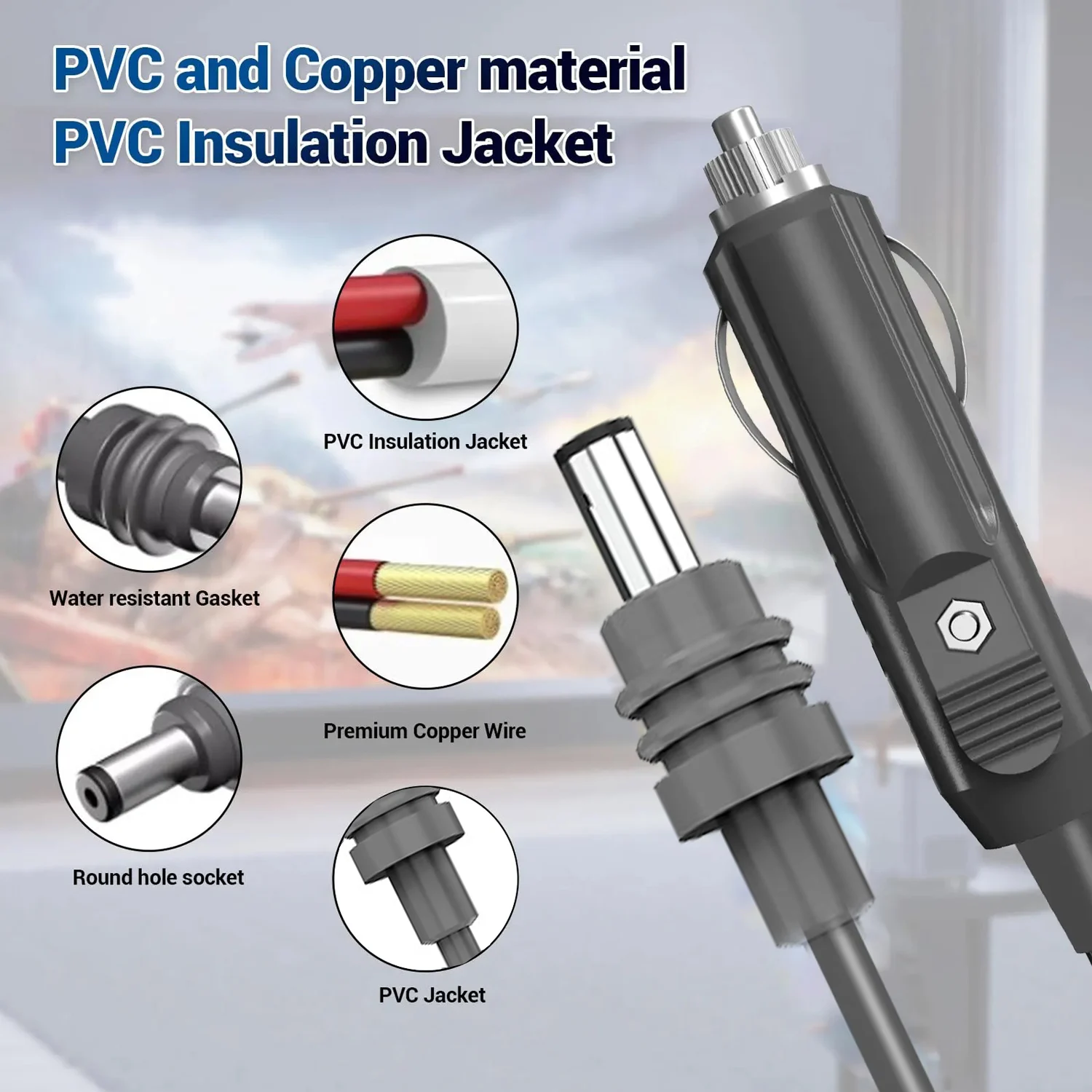 3/5m Car Charging Port For Starlink Mini To For DC Charging Cable Car Charger Universal Power Cable SPX To RJ45 Adapter power cable power adapter pipe adapter
