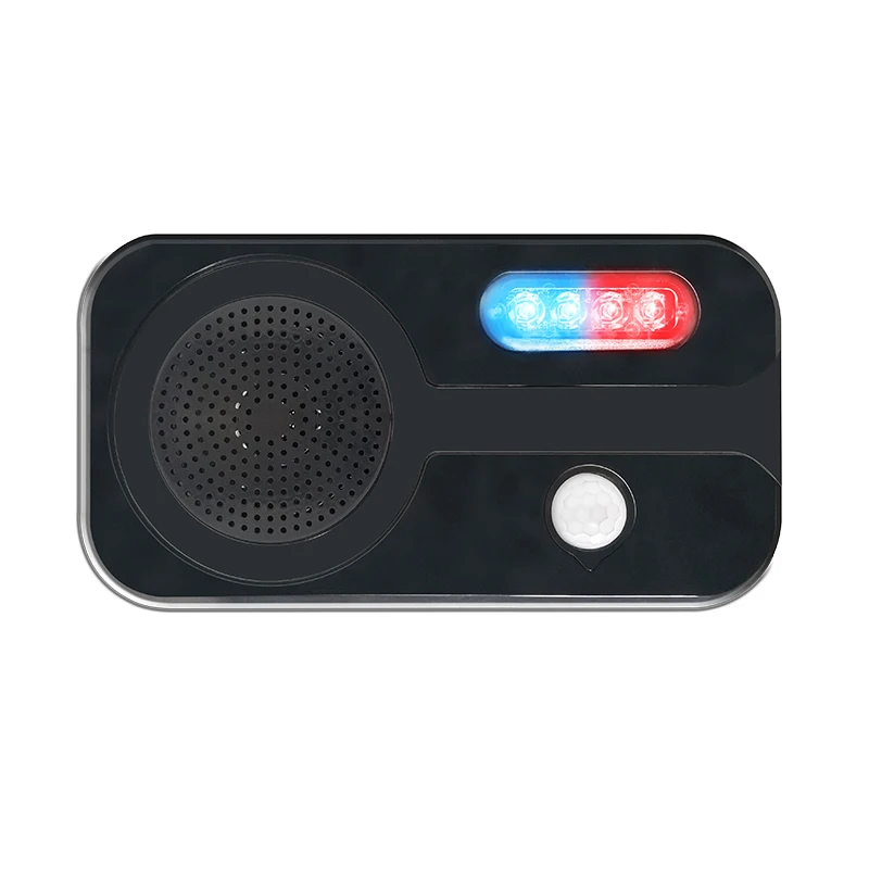 Outdoor Motion Sensor Sound Player with Warning Light Bar Rainproof PIR