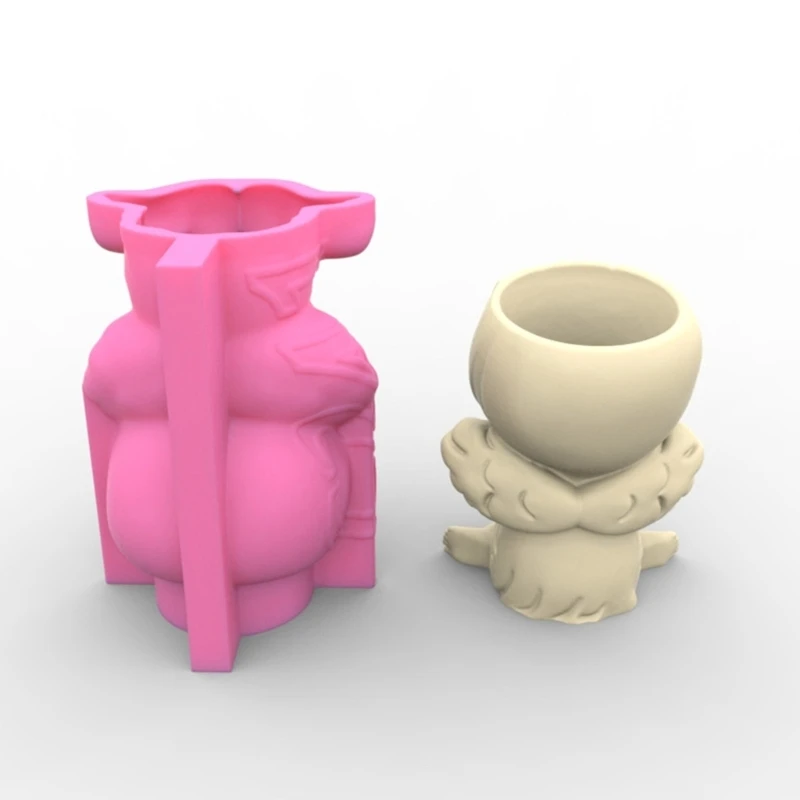 Girls Angel Head-Silicone Flower Pot Mold Concrete Candlestick Silicone Holder Mold Succulent Planter Cement Clay