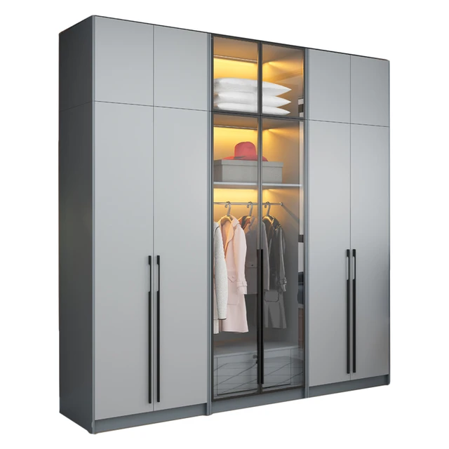 Armario abierto de aluminio para el hogar, mueble de lujo para dormitorio,  Diseño Popular - AliExpress