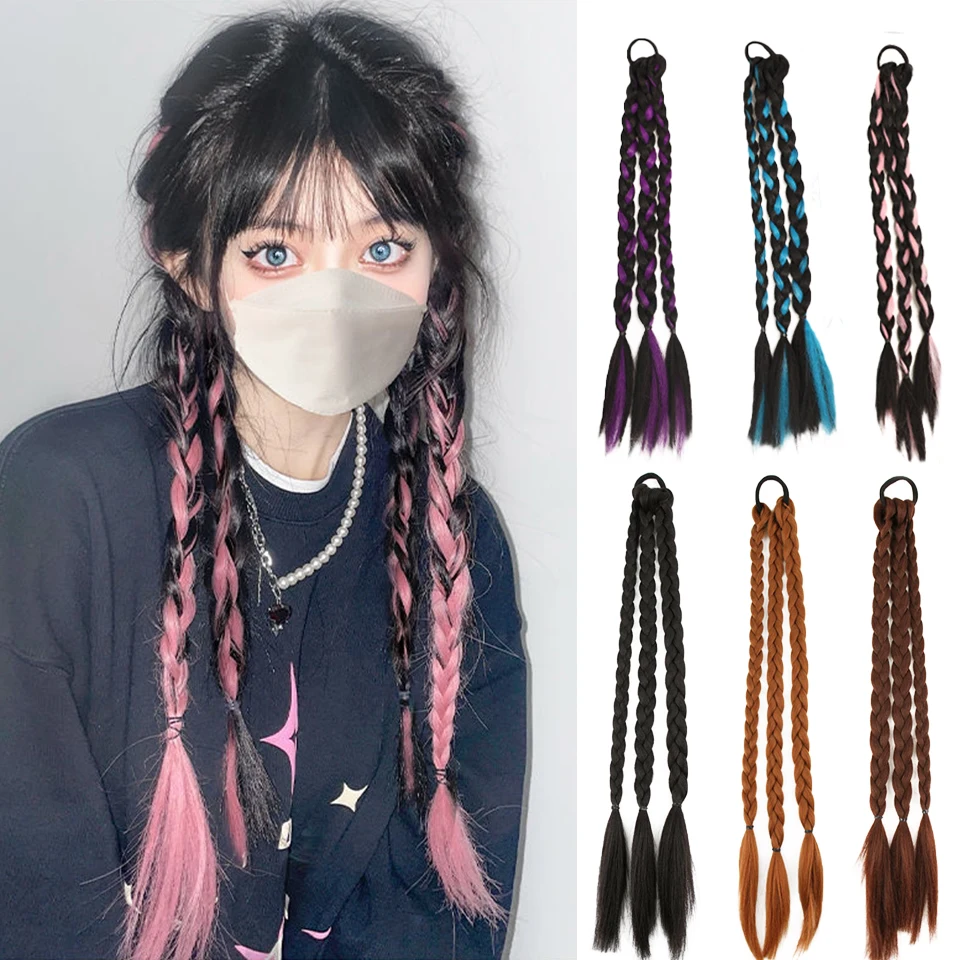 DIFEI-Synthetic-Boxer-Ponytail-Hair-Extensions-Elastic-Hair-Rope-Wigs ...