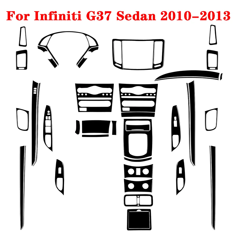 

For Infiniti G37 Sedan 2010 2011 2012 2013 Cover Trim Car ABS Piano Black Stickers Interior Decorative Accessories Window Lift