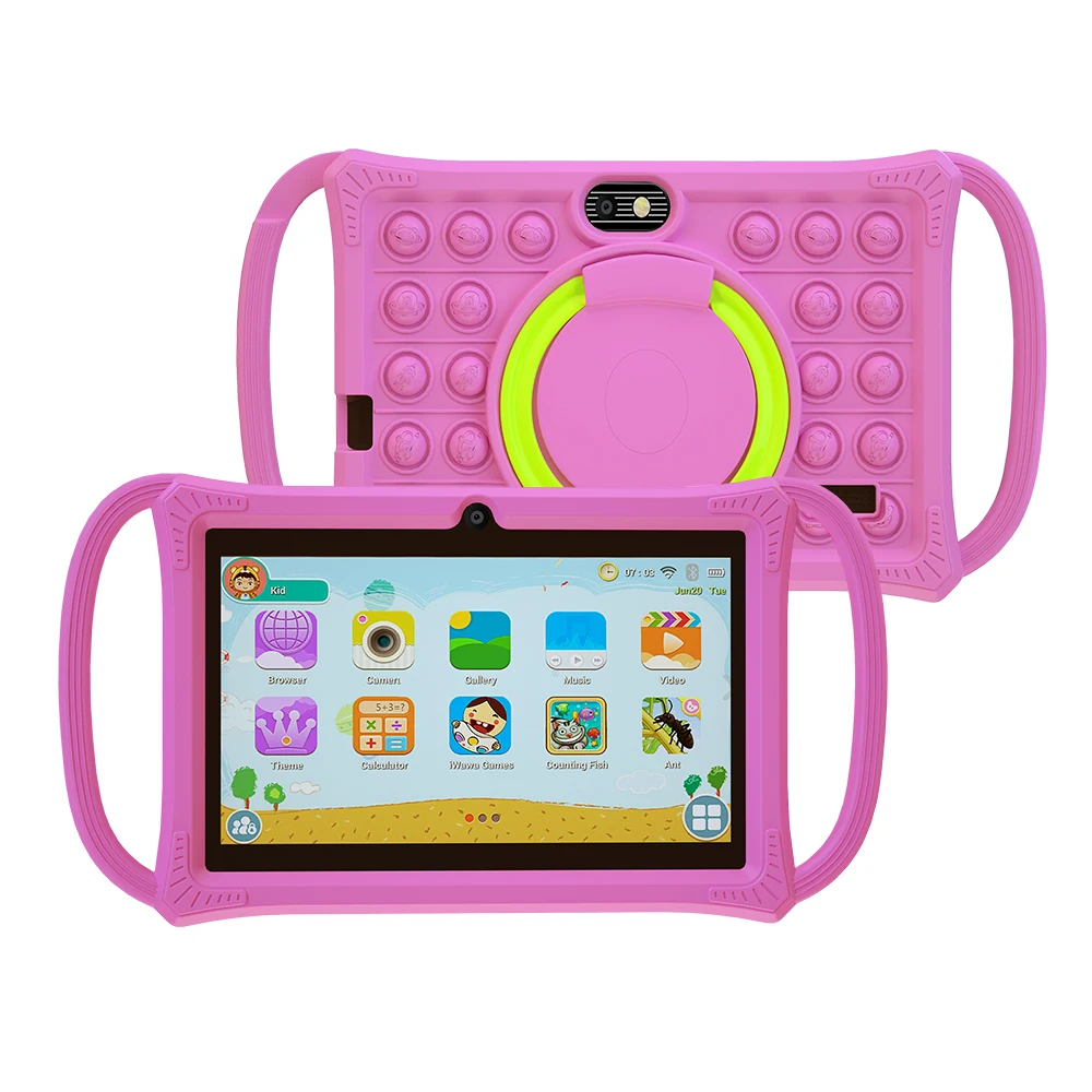 7.0 אינץ 'ילדים טאבלט אנדרואיד 12 ליבה מרובעת 4 ג' יגה + 64gb wifi bluet' תוכנה חינוכית טבליות מתנות לילדים