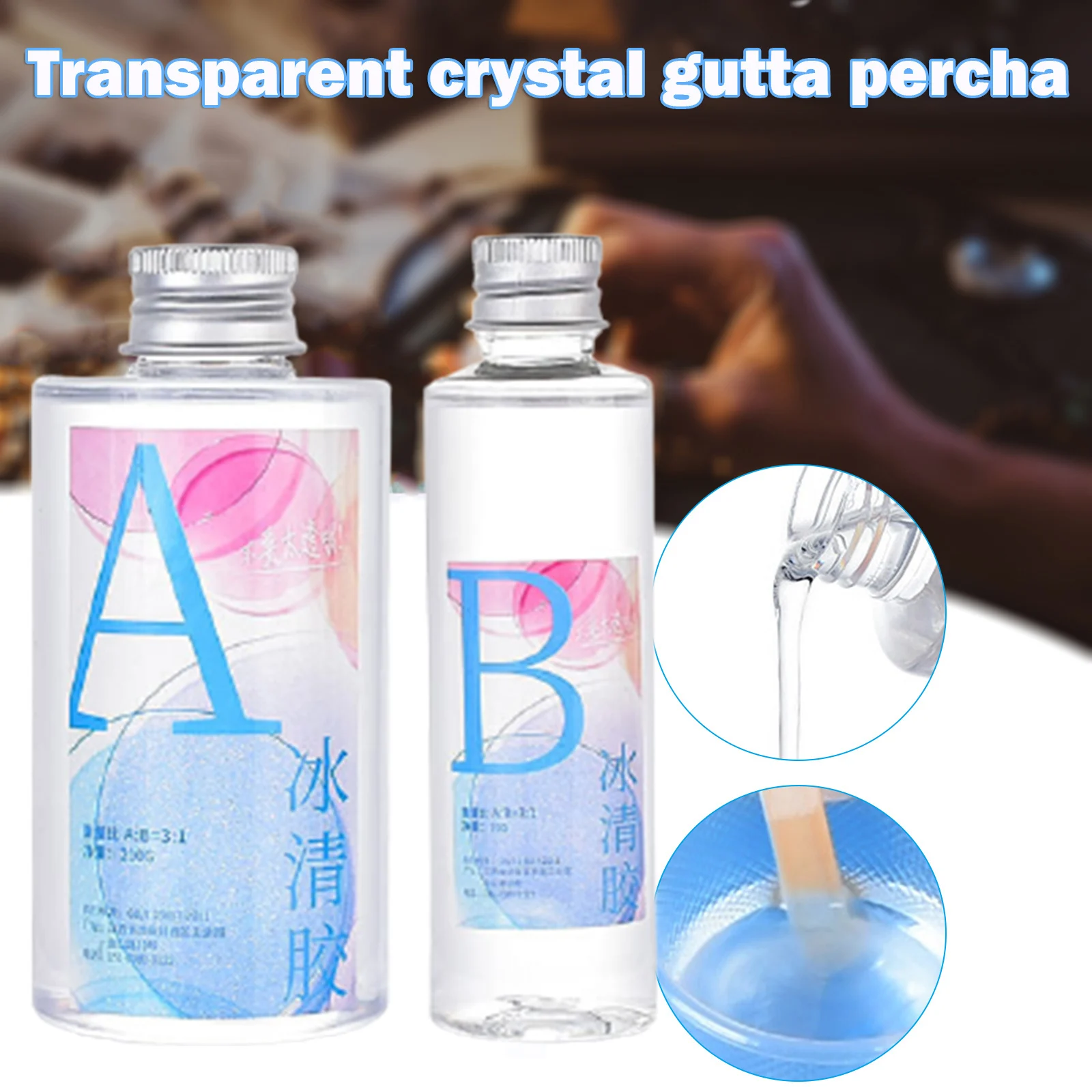 Crystal Epoxy Resin Kit AB Glue For Art Casting Resin Molds Hard Glue