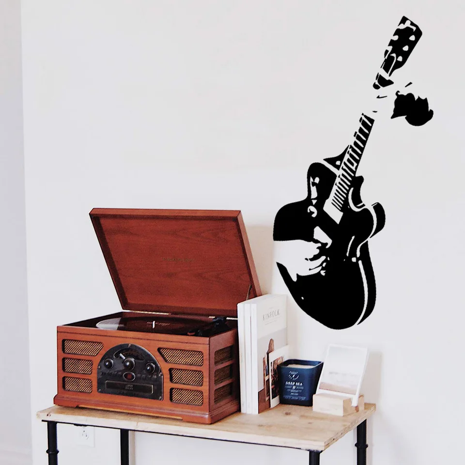 SUPERDANT Stickers Muraux Guitare Coucher De Soleil Stikers