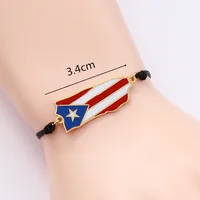 Puerto Rico Map Flag Bracelet Jewelry Stainless Steel PR Puerto Ricans Party Jewelry Gifts 2
