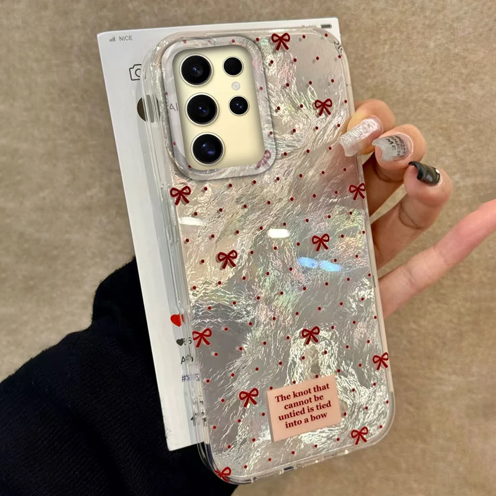 Red Bowknot Polka Dot Phone Case - Stylish Protective Shell