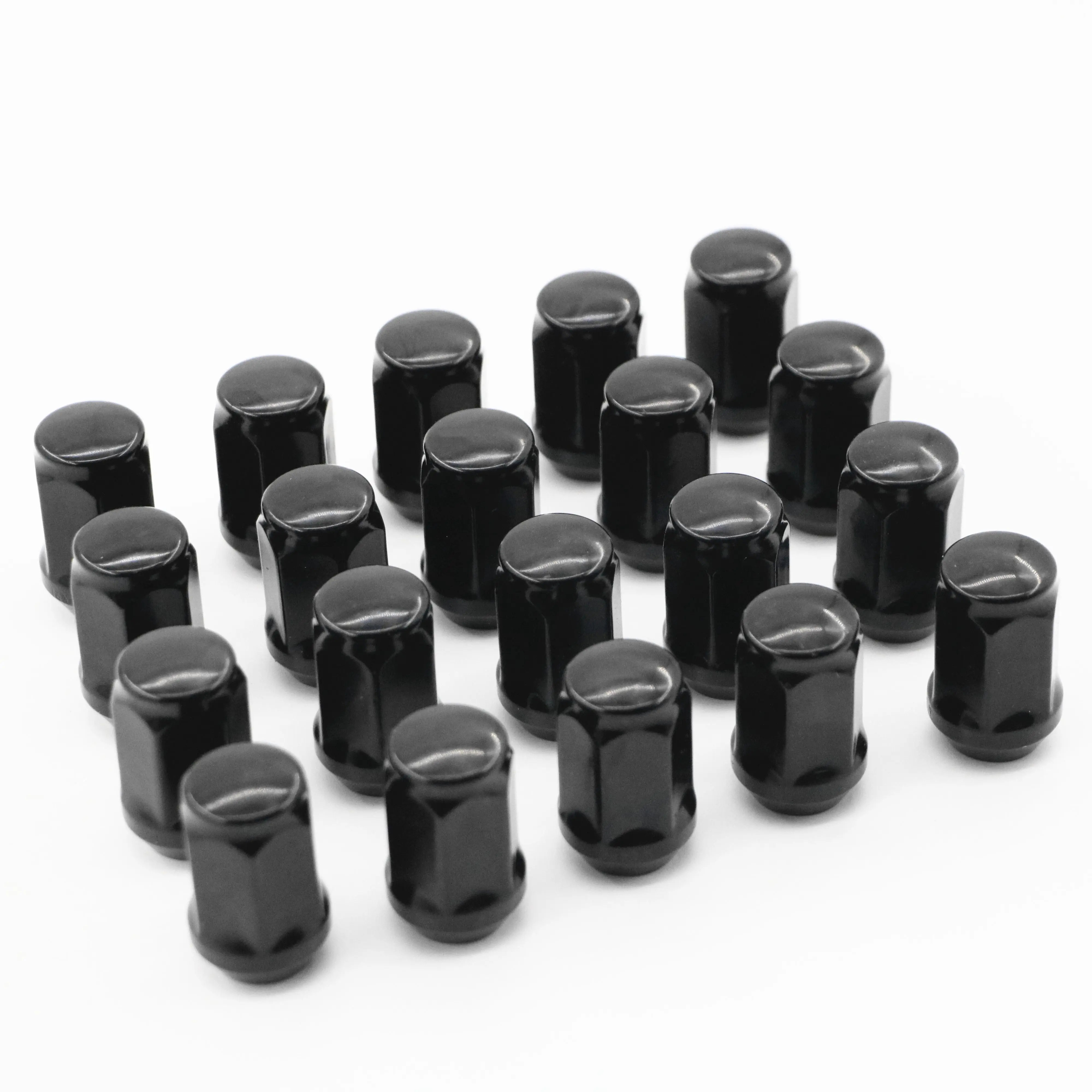 20pcs 1/2 20 Chrome Preto Vermelho Roda Lug Nuts Aftermarket Tuner para