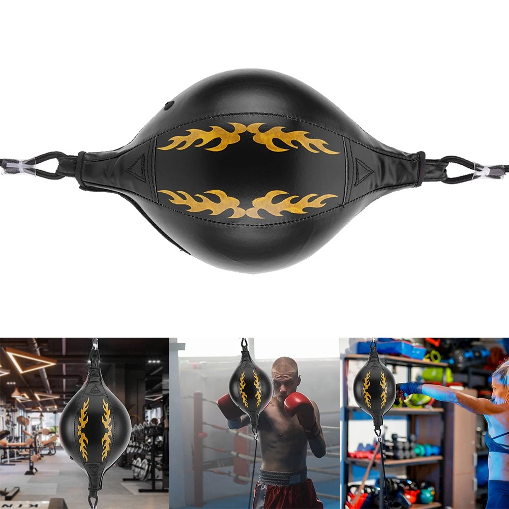 Double End Punching Bag PU Leather Musculation Training Sandbag Muay Thai Punch Boxing Ball Gym Fitness Sports Equipment