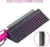 Electric Pink Hot Comb Professional Fast Heating Styling Comb Hair Straightener Portable Anti-Scald Straightening Press Comb 4