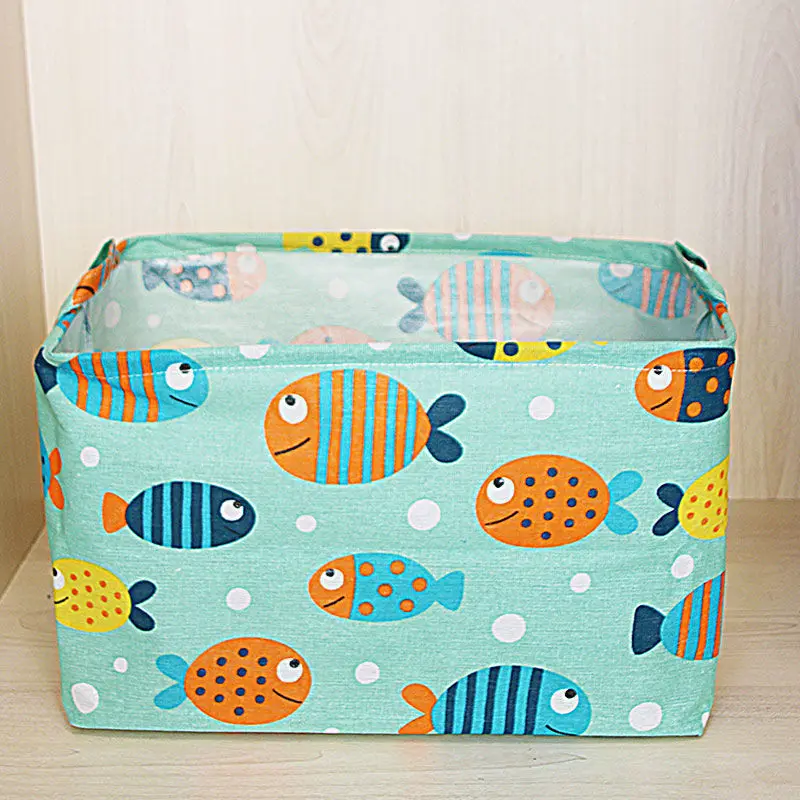24L Cube Folding Fabric Storage Basket Closet Organizador Clothes Storage Boxes Home Office Shelf Organizers for Kids Toys 4