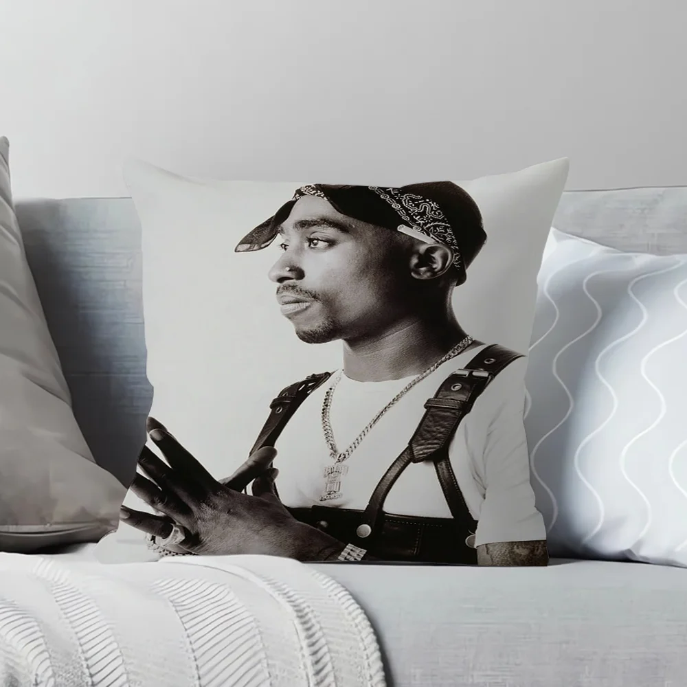 

Pillowcase T-Tupac Amaru Shakurs 45*45 Decorative Cushions for Sofa Short Plush Body Pillow Cover 45x45 Chair Cushion Fall Decor