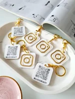 Custom QR Code Keyring Keychain Instagram Facebook Keychain with QR Code Keychain for Social Media 2