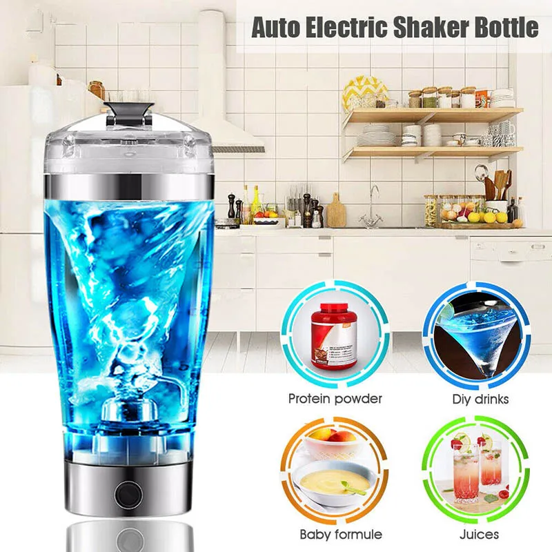 

Electric Protein Shake Stirrer USB Shake Bottle Milk Coffee Blender Kettle Sports And Fitness Charging Electric Shaker Cup