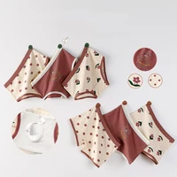 Lot de 3 culottes pour enfants, 7 Collections, sous-vêtements pour enfants, jolies slips pour filles, grille florale, pantalons mignons, sous-vêtements en coton à pois pour bébé 5
