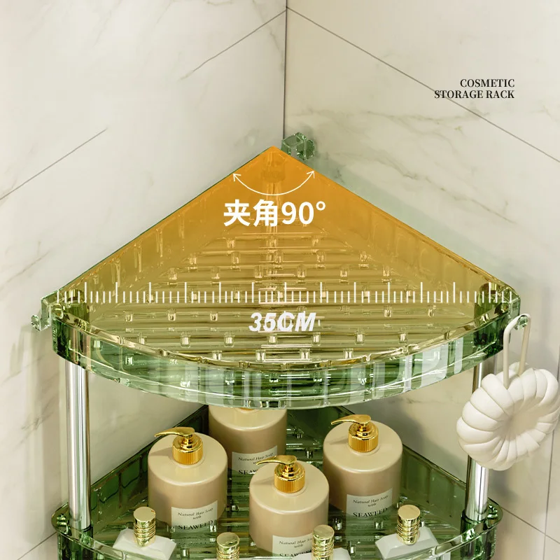 Bathroom Shelf Countertop Triangle Organizer Multi-Layer Washstand Corner Rack Multifunctional Kitchen Corner Storage Rack 4