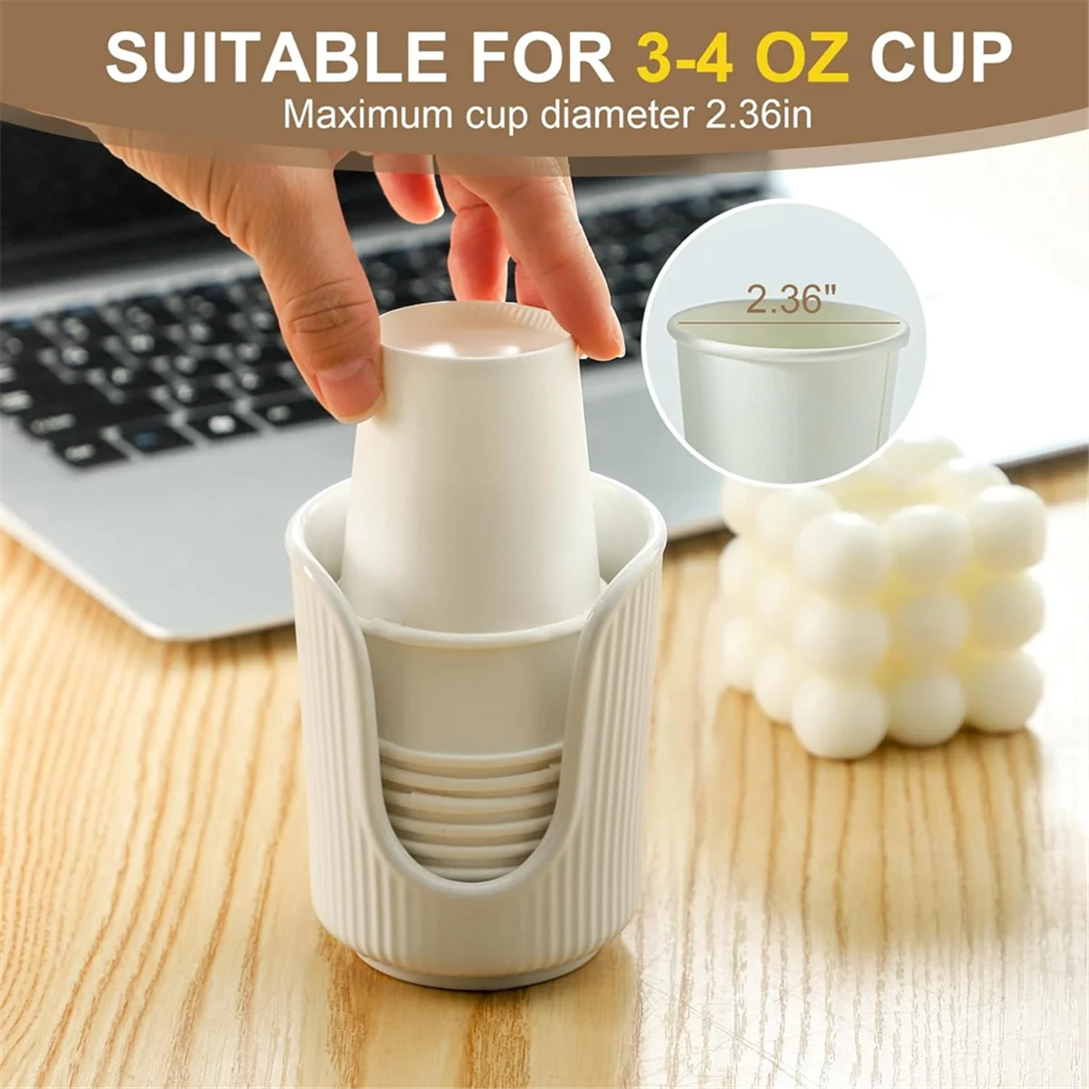 2pcs Paper Cup Holder, Disposable Cup Holder, Desktop Multifunctional Storage Rack