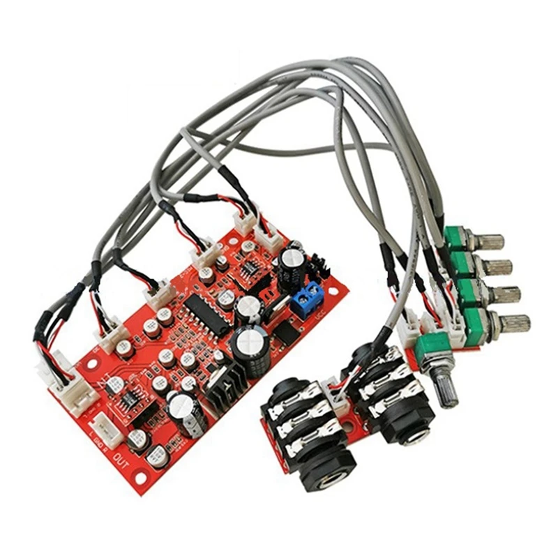 

5X DC 12V 24V PT2399 Digital Mic Audio Amplifier Board Karaoke Plate Reverb Preamplifier Reverberator OP275 Op Amp
