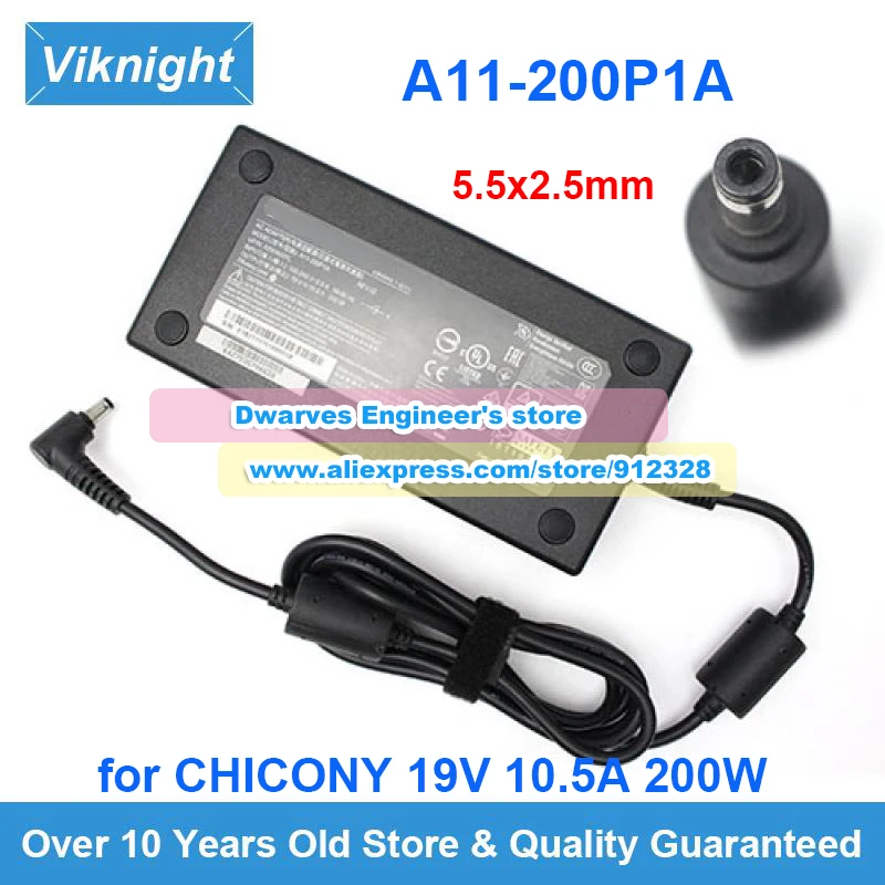 Оригинальный A11-200P1A AC адаптер 19V 10.5A 200W для DESKMINI X300 S15 GTX 1060 P650RG GAMING P670HP ERAZER X7857 NP8174 XMG P507