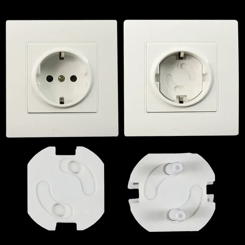 8pcs Baby Safety Electrical Plastic Safe Lock Child Safety Guard Protection Anti Electric Shock Plugs Protector Rotate Cover