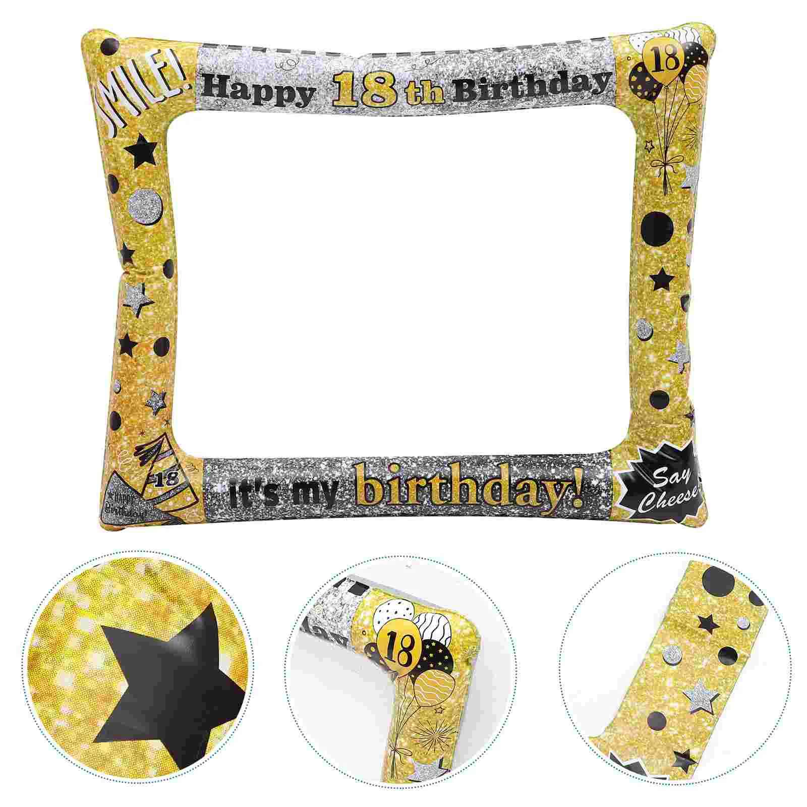 Inflatable Photo Frame Birthday Party Favor Photobooth Props Fun Selfie Frame Accessories Inflatable Picture Festive Party