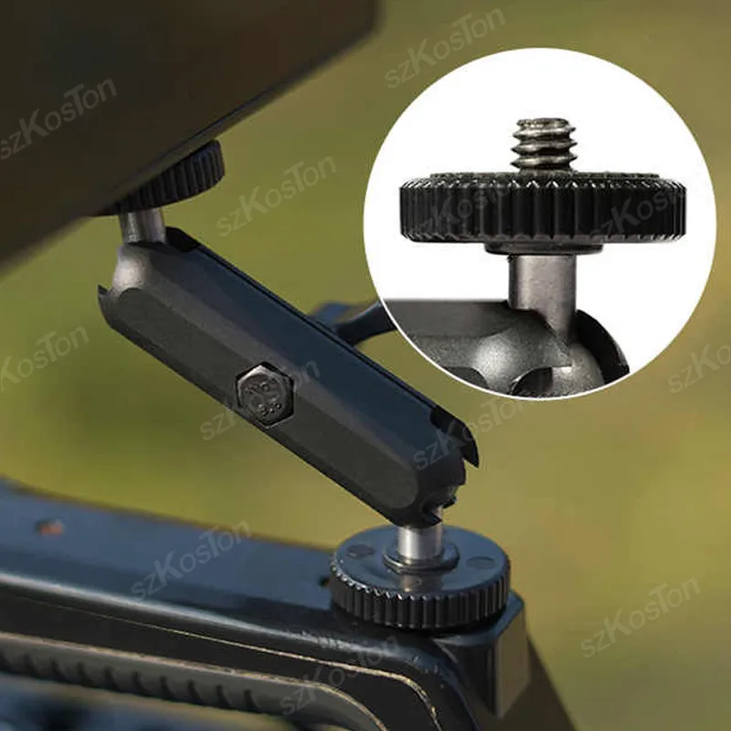 Doppelkugelkopf Magic Arm 1/4 Zoll Schraube CNC für SLR Kamera Stativkäfig Rig LED Video Licht Mikrofon Feldmonitor – Detail 1