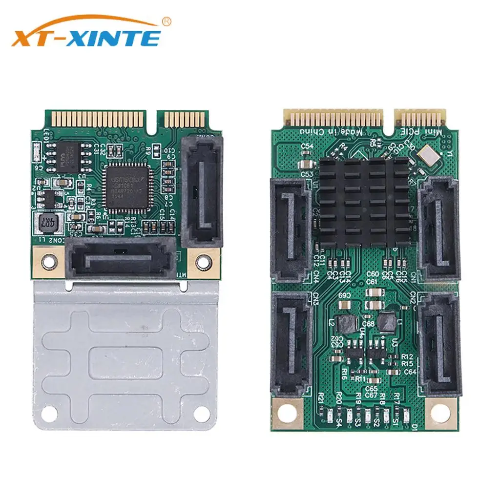 

Mini PCI-E к SATA3.0 карта расширения M.2 PCI-Express 2,0 SSD адаптер карта B + M ключ Riser карта 5,0/2,5 Гбит/с конвертер 2/4 SATA 3,0