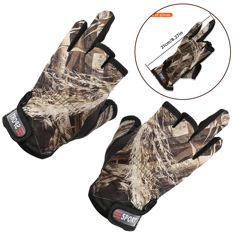 Lightweight Fishing Gloves Anti Slip Design Breathable Fabric Suitable All Wrists Warmer Weather 1 Pair