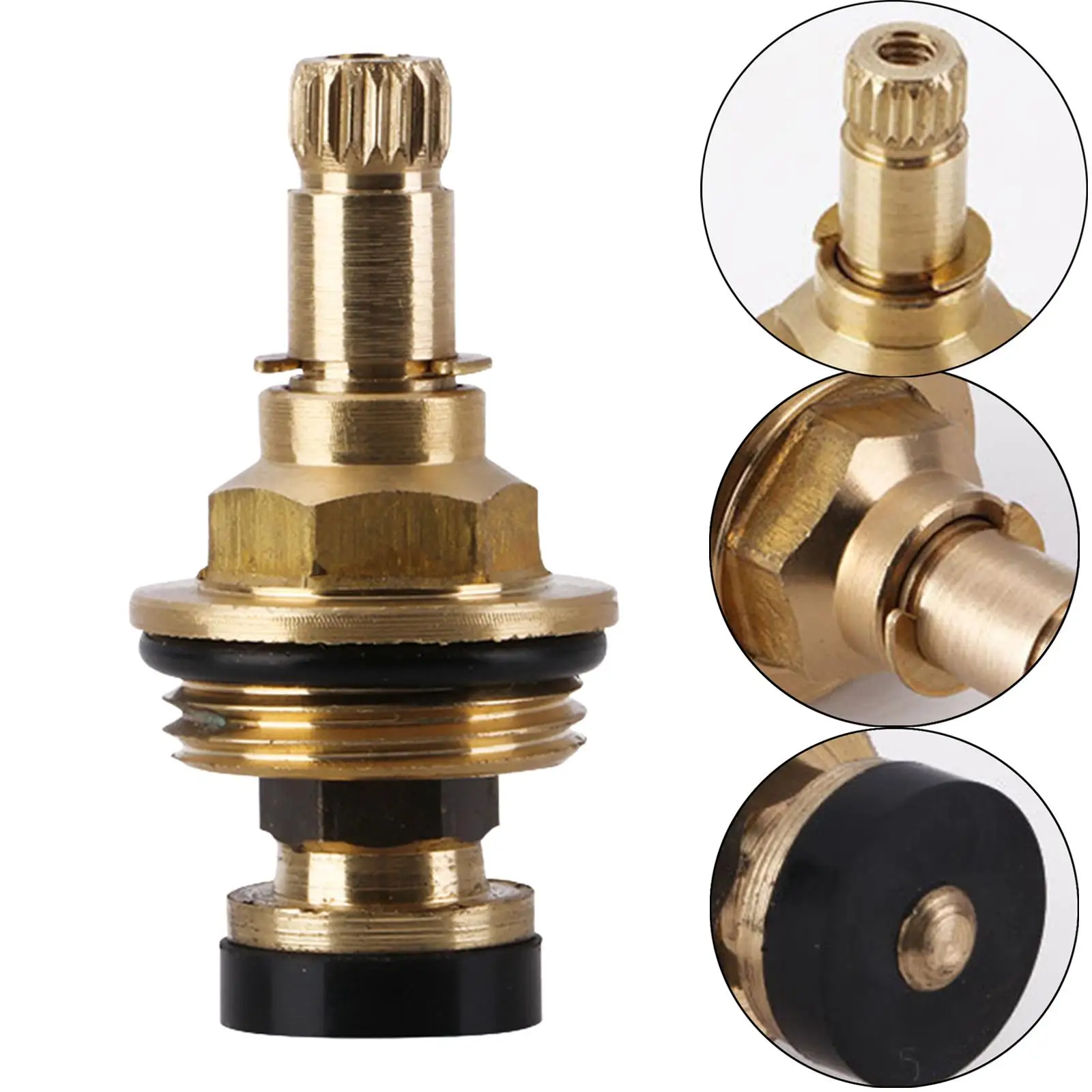 Faucet Tap Valve Spool Replacement Parts Wear Resistant M4 Screw 20 Tooth for