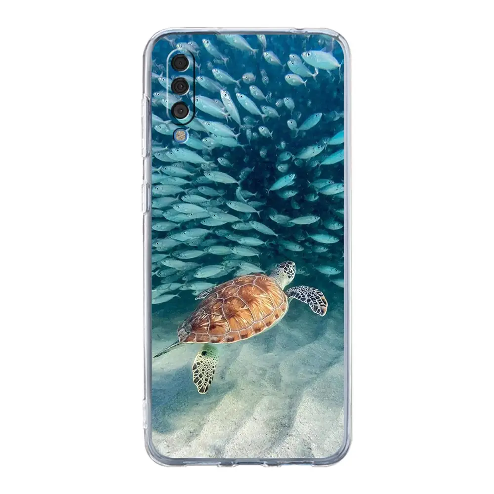 Lovely Cartoon Sea Turtle Ocean Blue Phone Case
