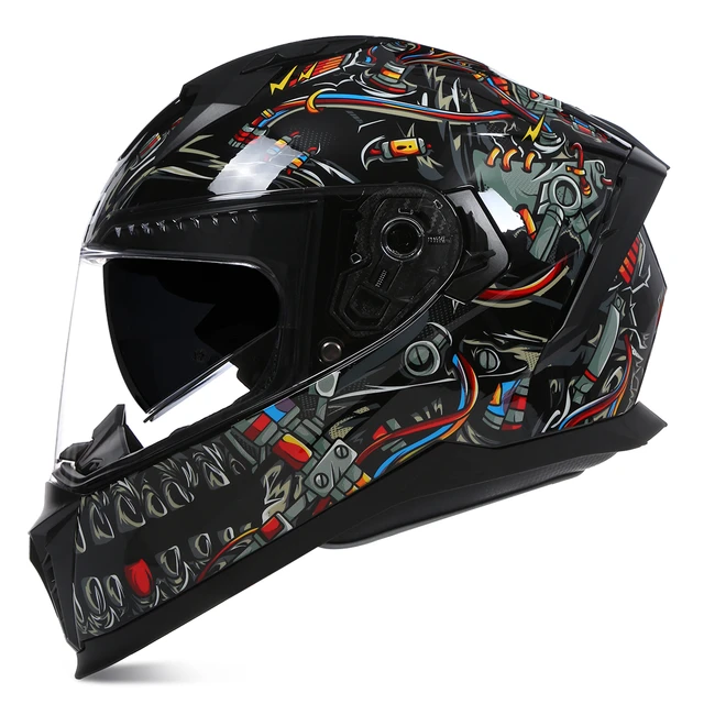 ECE/R-22.06 Approved Full Face Racing Motorcycle Helmet Double Visor with Pinlock  Casco Moto Adv Motocross Safety Touring Kask - AliExpress