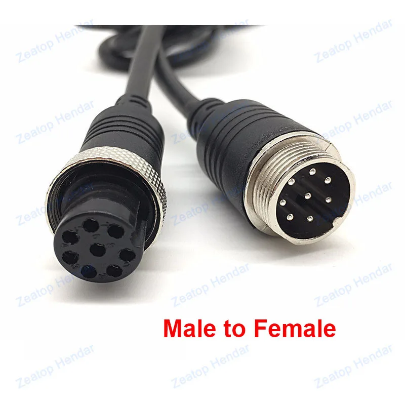 1 adet 1M/2M/5M/10M GX16 8Pin erkek/kadın uzatma havacılık kablosu GX-16 8P Video ses konektörü için güvenlik kamerası güvenlik DVR