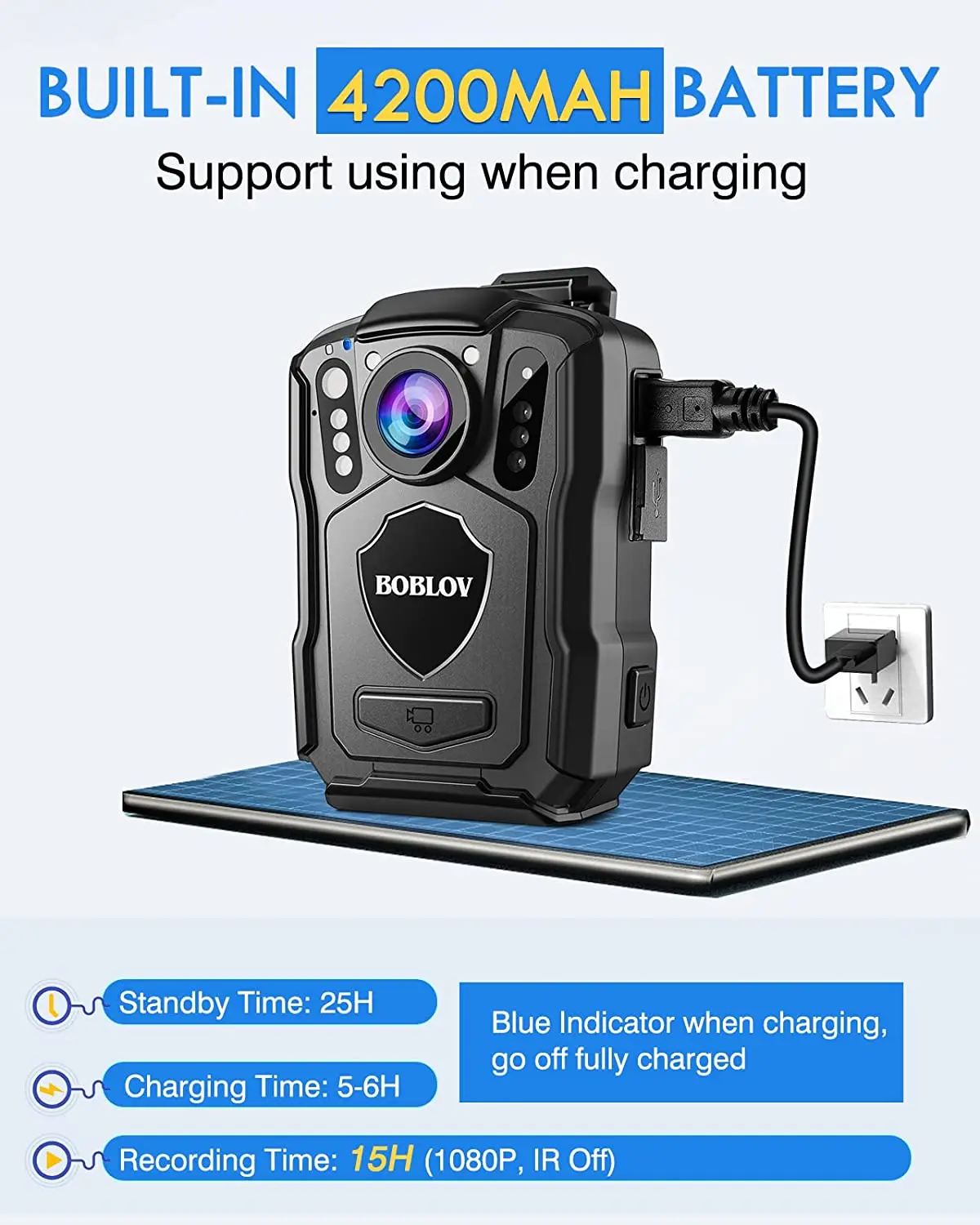boblov 暗所カメラ　m5 64GB BOBLOV M5 1440P kamera noszona na ciele 64GB rejestrator