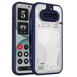 Frosted Anti - Shock Hard Plastic Case with HD Clear Finish for Nothing Phone 4A (Blue)