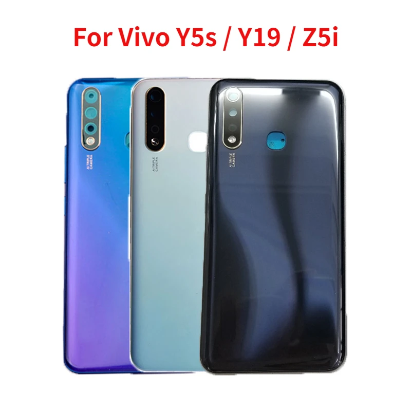 

New Back Cover For Vivo Y5s Y19 Z5i V1934A V1934T Back Battery Cover Rear Door Housing Case Replace Parts with Camera lens