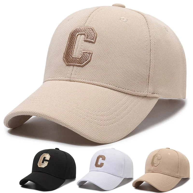

Fashionable Couple Embroidered Letter C Baseball Cap Small Face Leisure Versatile Sunshade Outdoor hat