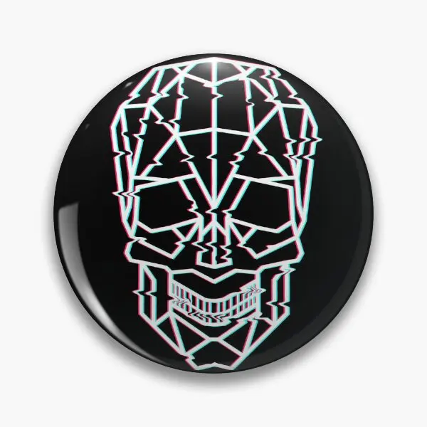 

Glitched Wireframe Skull Pin Soft Button Pin Lapel Pin Funny Jewelry Decor Cartoon Hat Cute Clothes Creative Gift Collar Lover