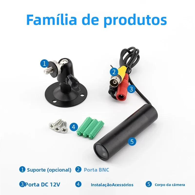 2MP AHD Bullet Camera Mini Metal CCTV 3.6mm Lens Day/Night Vision UTC/4-in-1 OSD IP66 Waterproof 12V DC Indoor Outdoor Camera