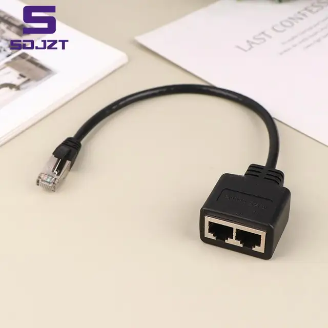 이더넷 분배기 RJ45 1 수 2 암 랜 이더넷 케이블 분배기 케이블, 이더넷 소켓 커넥터 연장 케이블, 1 개