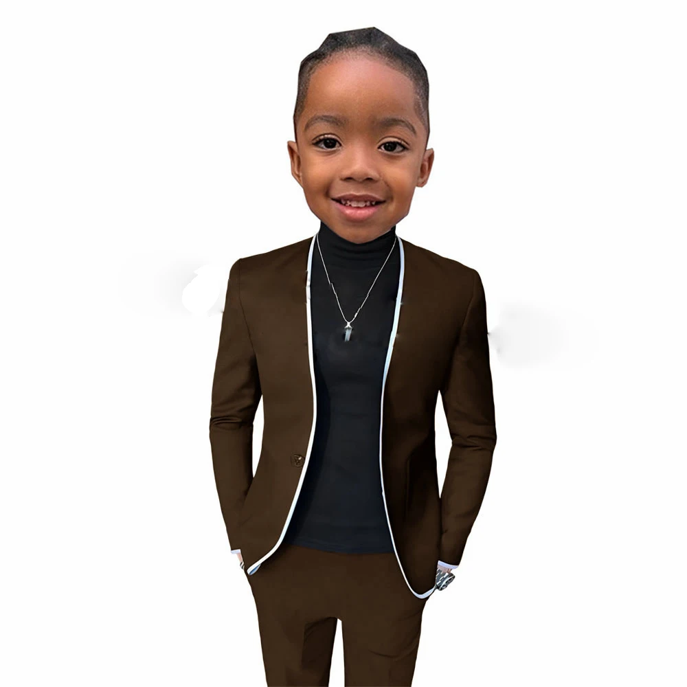 Boys Suit Jacket Pants 2 Pieces Wedding Blazer Set Slim Fit 2-16 Years Old Clothes for Child Tuxedo boys suits