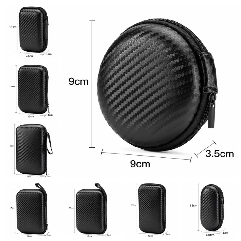 Shockproof Headphones Carrying Case EVA Waterproof Headphones Case Box Double Zipper Design Dust-proof Headphone Storage Bag