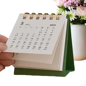 Mini Calendario Semplice 2026, Piccolo Calendario da Scrivania, Calendario Creativo a Spirale, Planner, Decorazione per Ufficio, Cancelleria